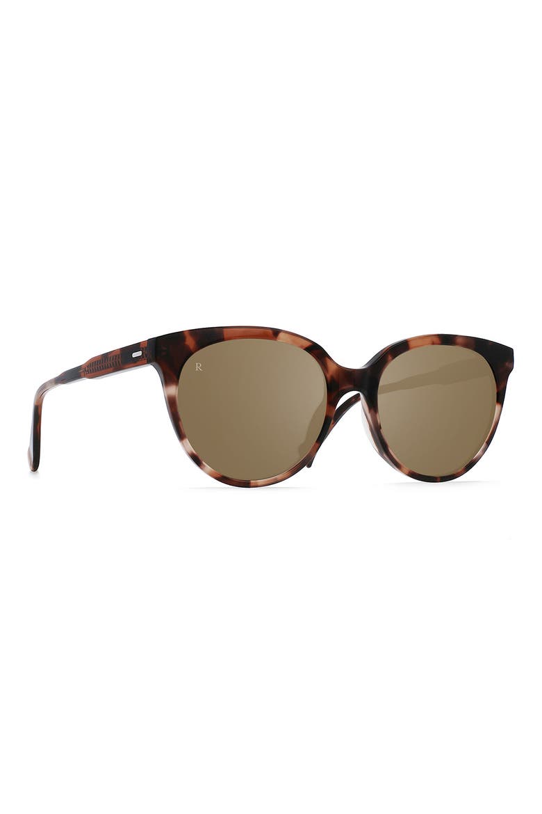 Lily 54mm Polarized Cat Eye Sunglasses, Alternate, color, ALMOND TORTOISE/ ALPINE MIRROR