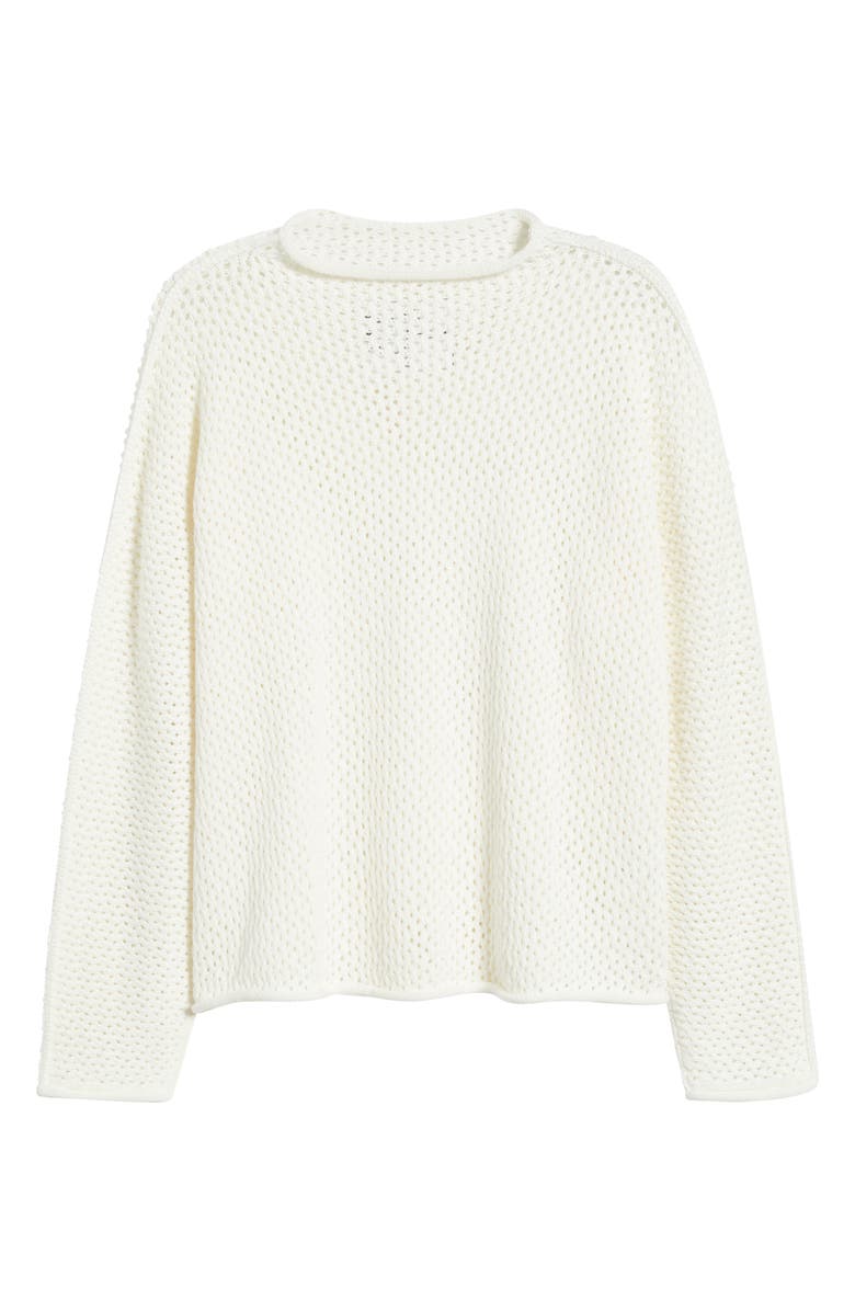Frank & Eileen Monterey Open Stitch Cotton Sweater, Alternate, color, Ivory