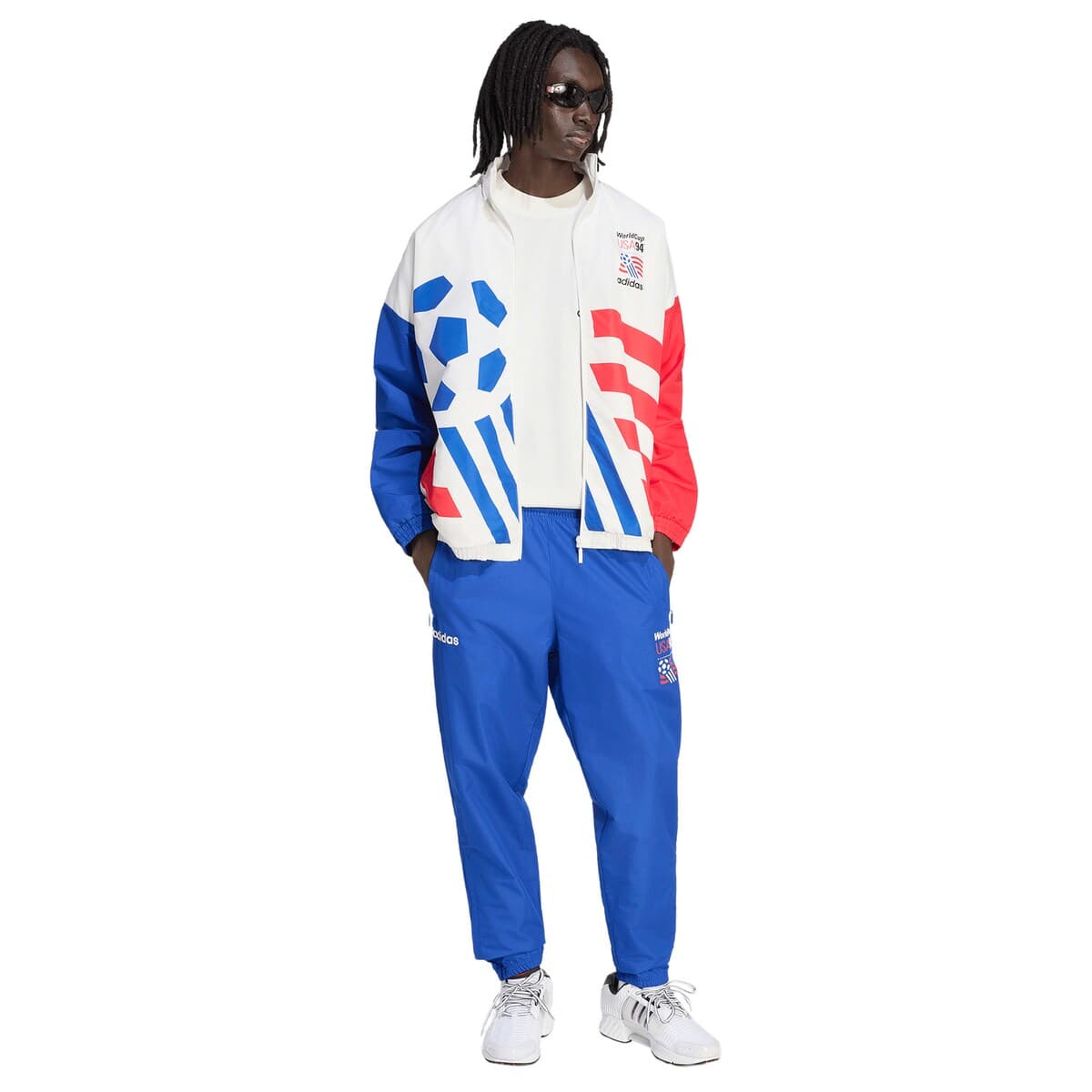 adidas Men's adidas White USMNT 1994 World Cup Full-Zip Woven