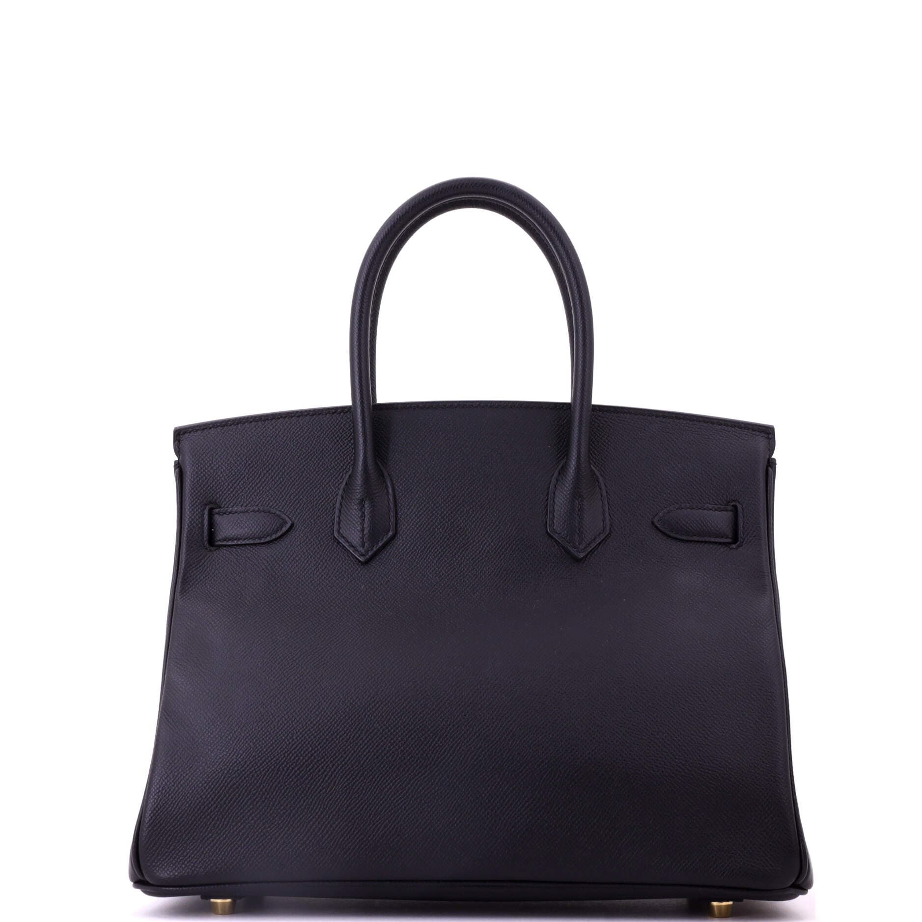 Birkin Handbag Black Epsom with Gold Hardware 30, Alternate, color, Noir