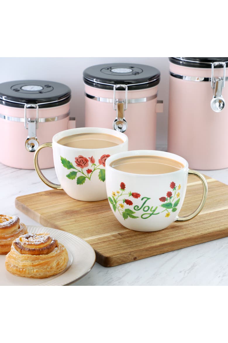 8 Piece 17.5 Ounce Ceramic Assorted Mug Set, Alternate, color, White