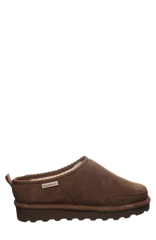Bearpaw Damian Faux Fur Lined Clog Slipper In Brown