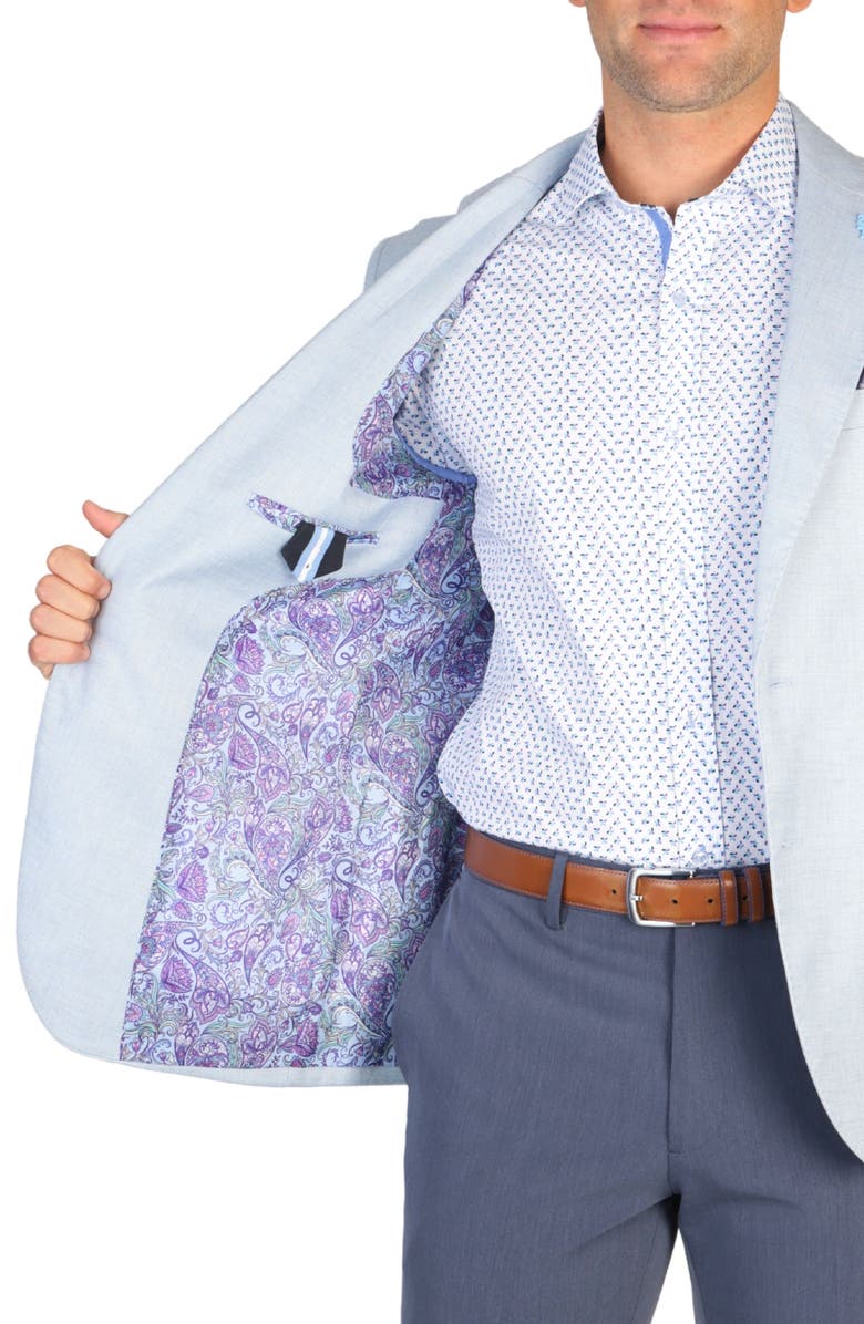 TailorByrd Textured Birdseye Sport Coat, Alternate, color, Blue Jay