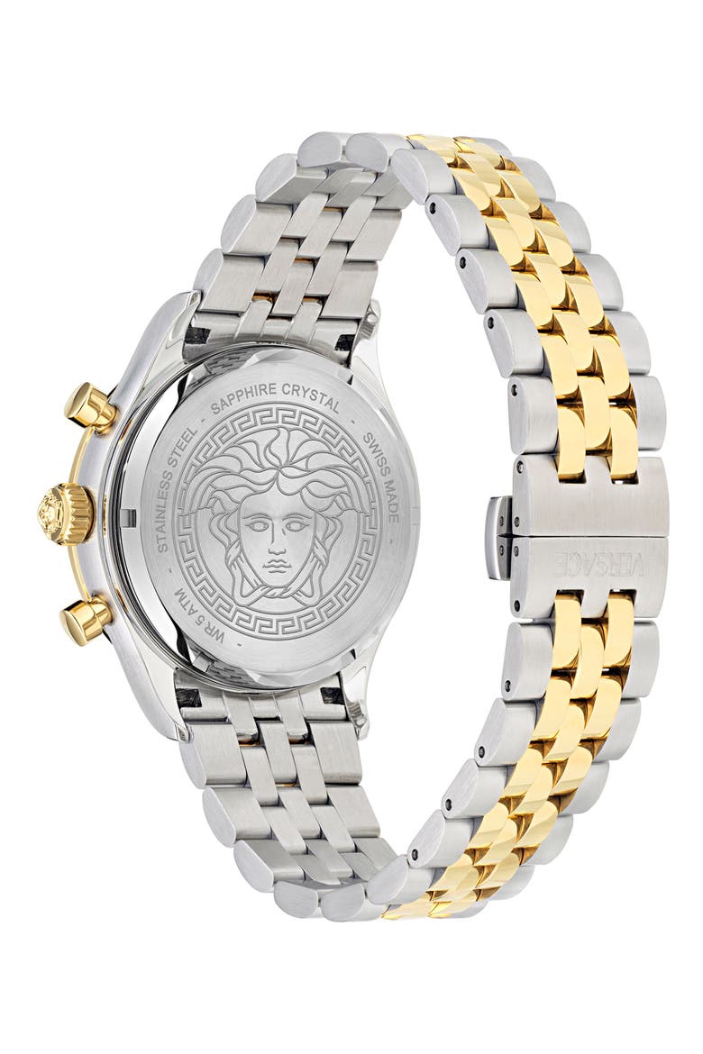 Hellenyium Bracelet Strap Chronograph Watch, 40mm, Alternate, color, TWO TONE