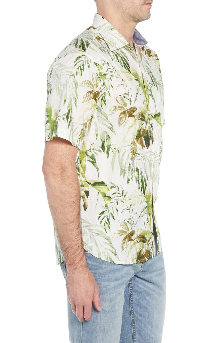 Tommy Bahama Don't Leaf Me Now Classic Fit Tropical Print Sport Shirt, Alternate, color,