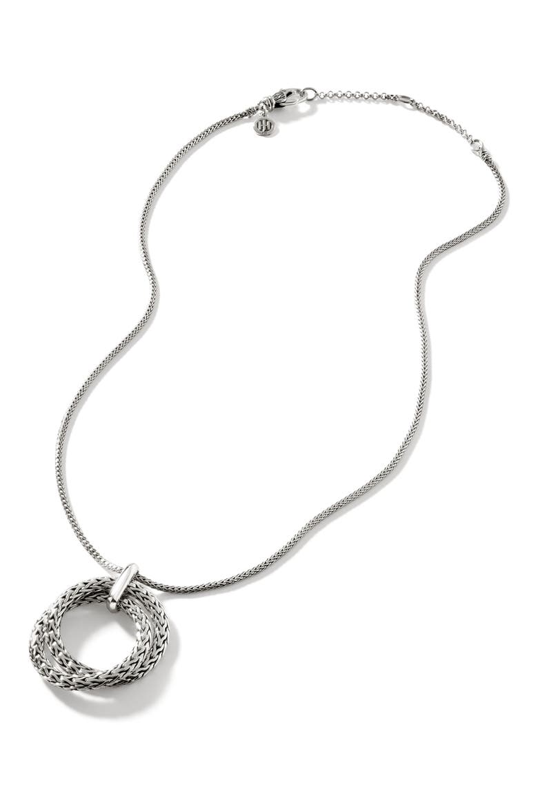 Soft Chain Pendant Necklace, Silver, 1.8mm, Alternate, color, SILVER