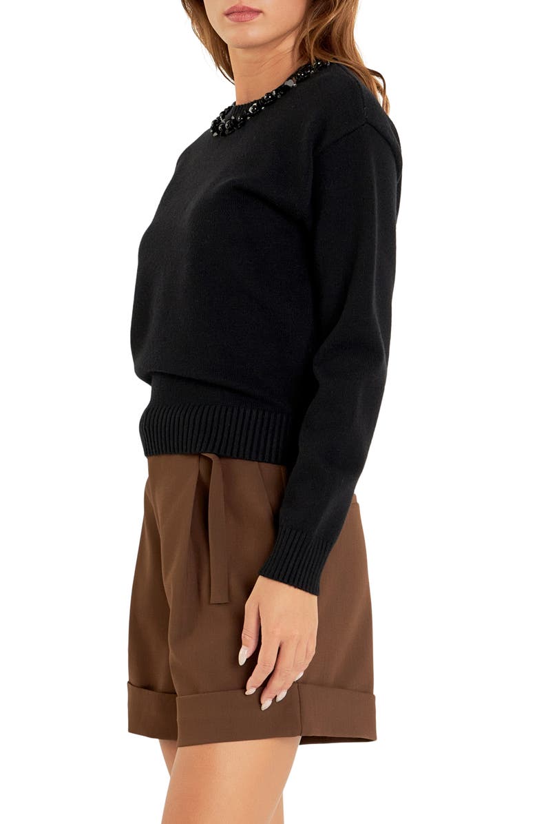 Endless Rose Beaded Sweater, Alternate, color, 