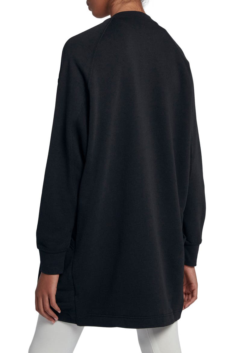 Sportswear Rally Cardigan, Alternate, color, BLACK/ BLACK/ WHITE