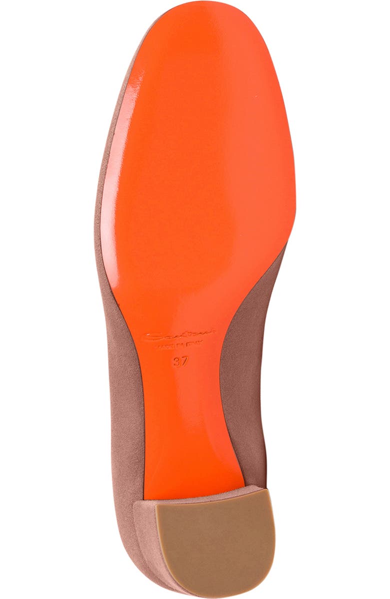 Santoni Suede low-heel pump, Alternate, color, Pink