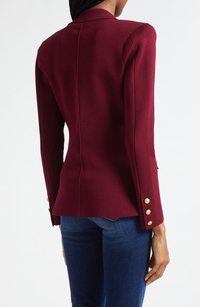 L
AGENCE Chamberlain Knit Blazer, Alternate, color, Dark Port/ Gold