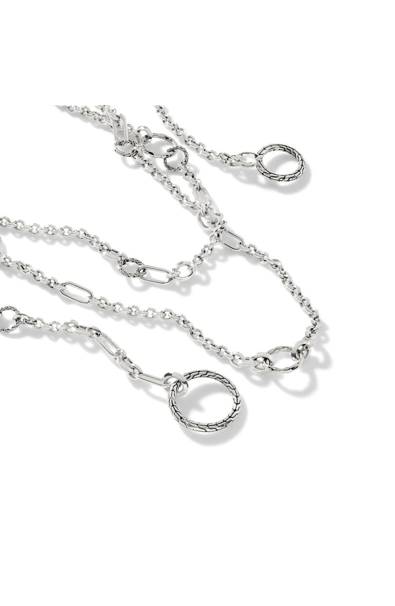 John Hardy Classic Chain Hammered Silver Sautoir Necklace, Alternate, color, Silver