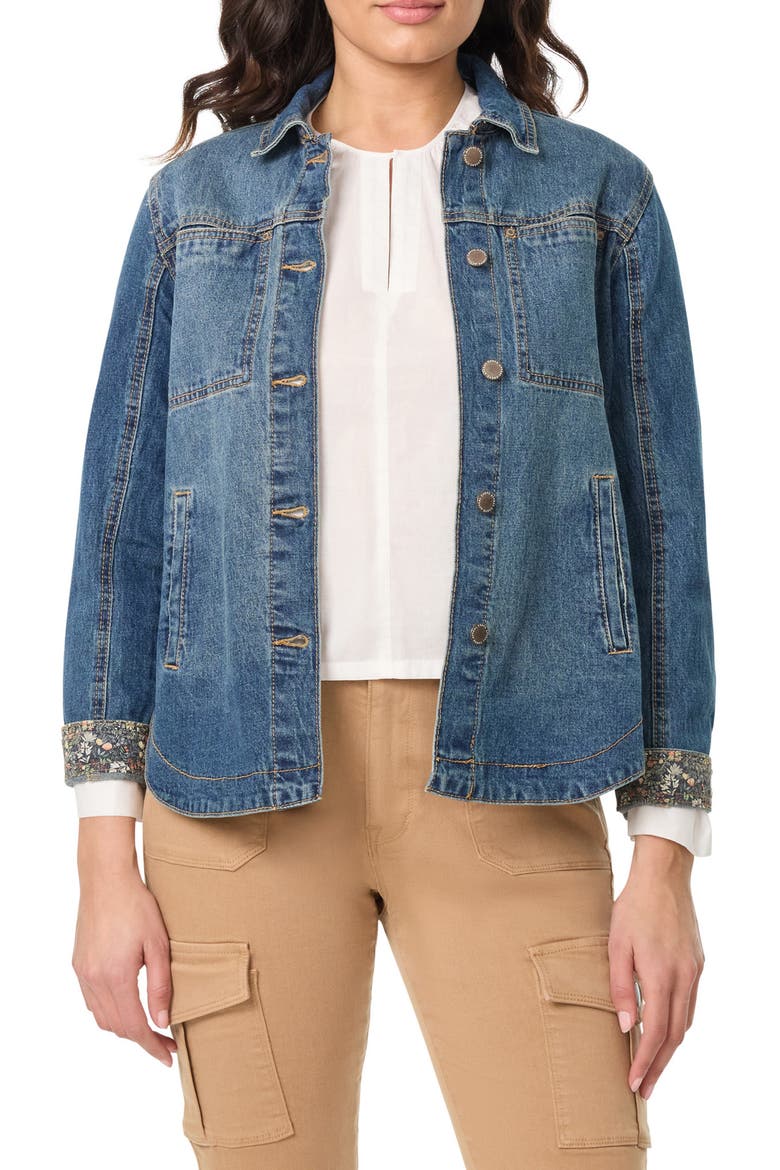 Denim Shirt Jacket, Main, color, OCEAN LIBERTY FLORAL