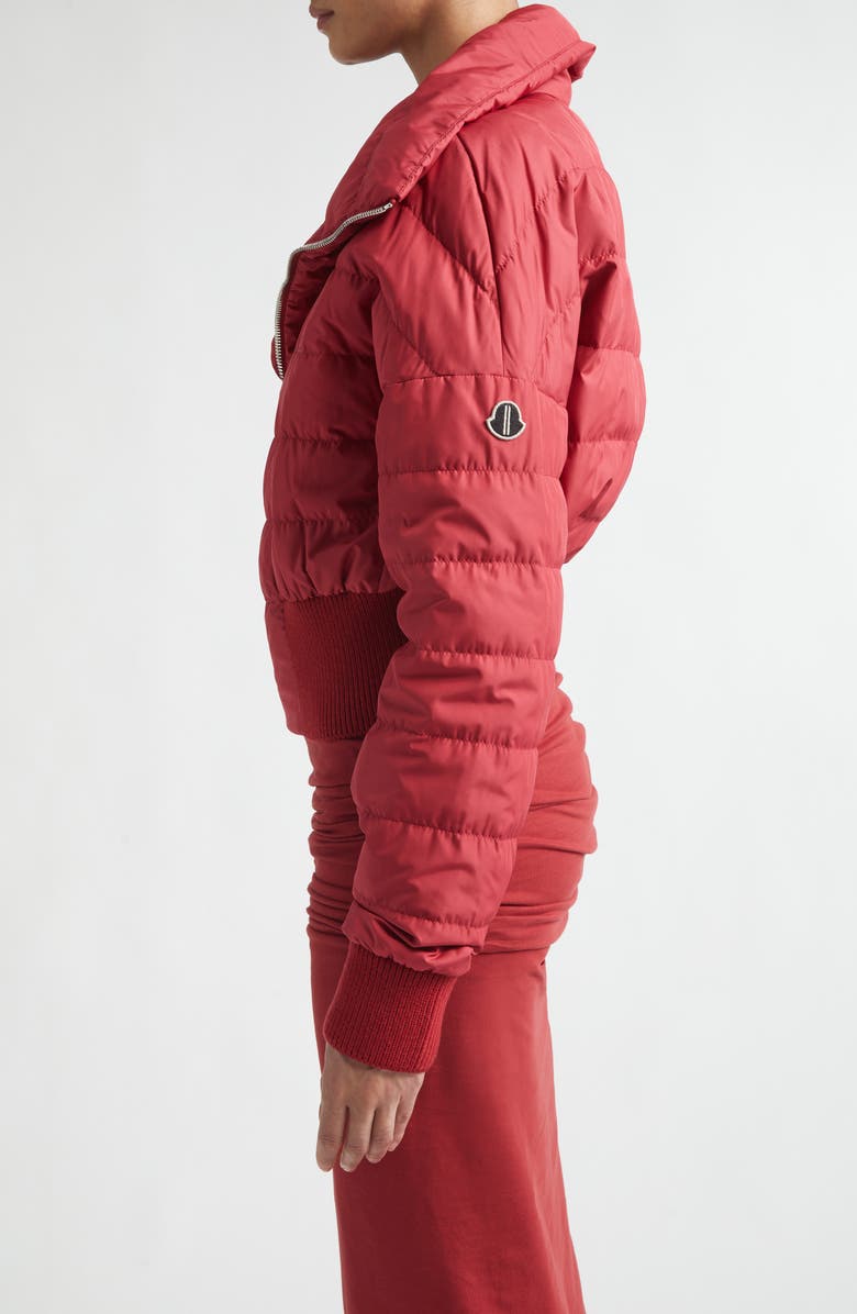 Moncler x Rick Owens Crop Down Puffer Jacket, Alternate, color, Red