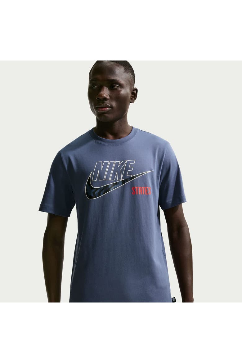 Men's Nike Blue USMNT Futura T-Shirt, Alternate, color, Blue
