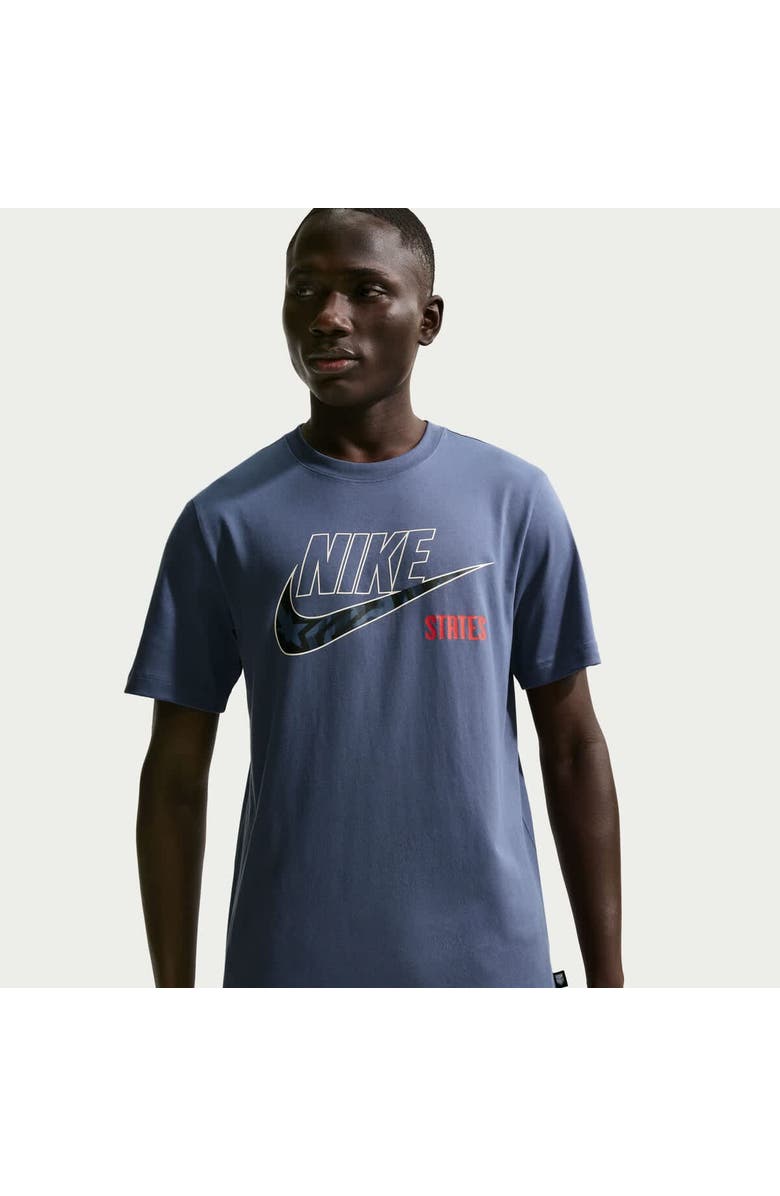 Nike Men's Nike Blue USMNT Futura T-Shirt, Alternate, color, Blue