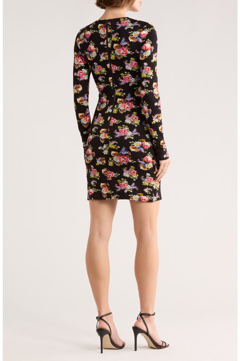Delora Floral Long Sleeve Dress, Alternate, color, MAGNOLIA FLORAL BLACK