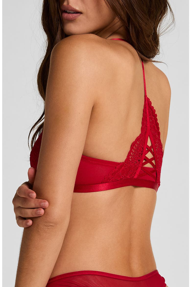 Whitney Lace Triangle Bralette, Alternate, color, CHILI PEPPER