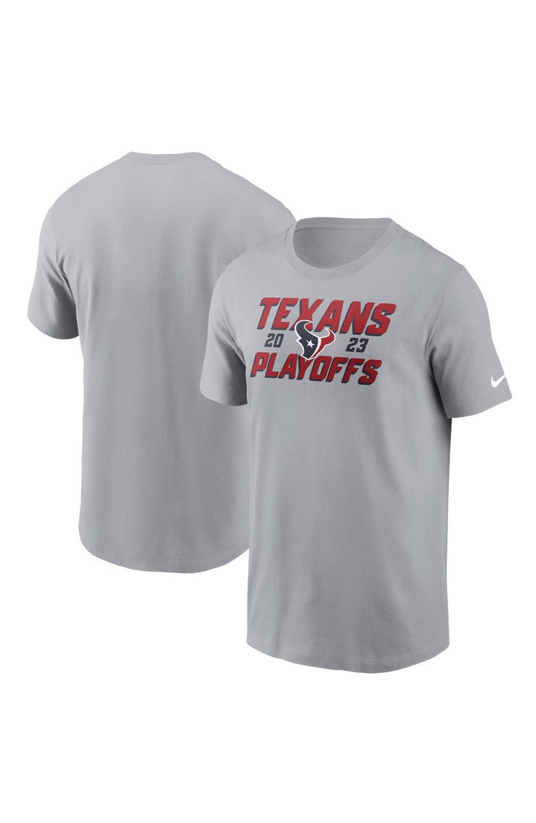 Nike Men's Nike  Gray Houston Texans 2023 NFL Playoffs Iconic T-Shirt, Main, color, 