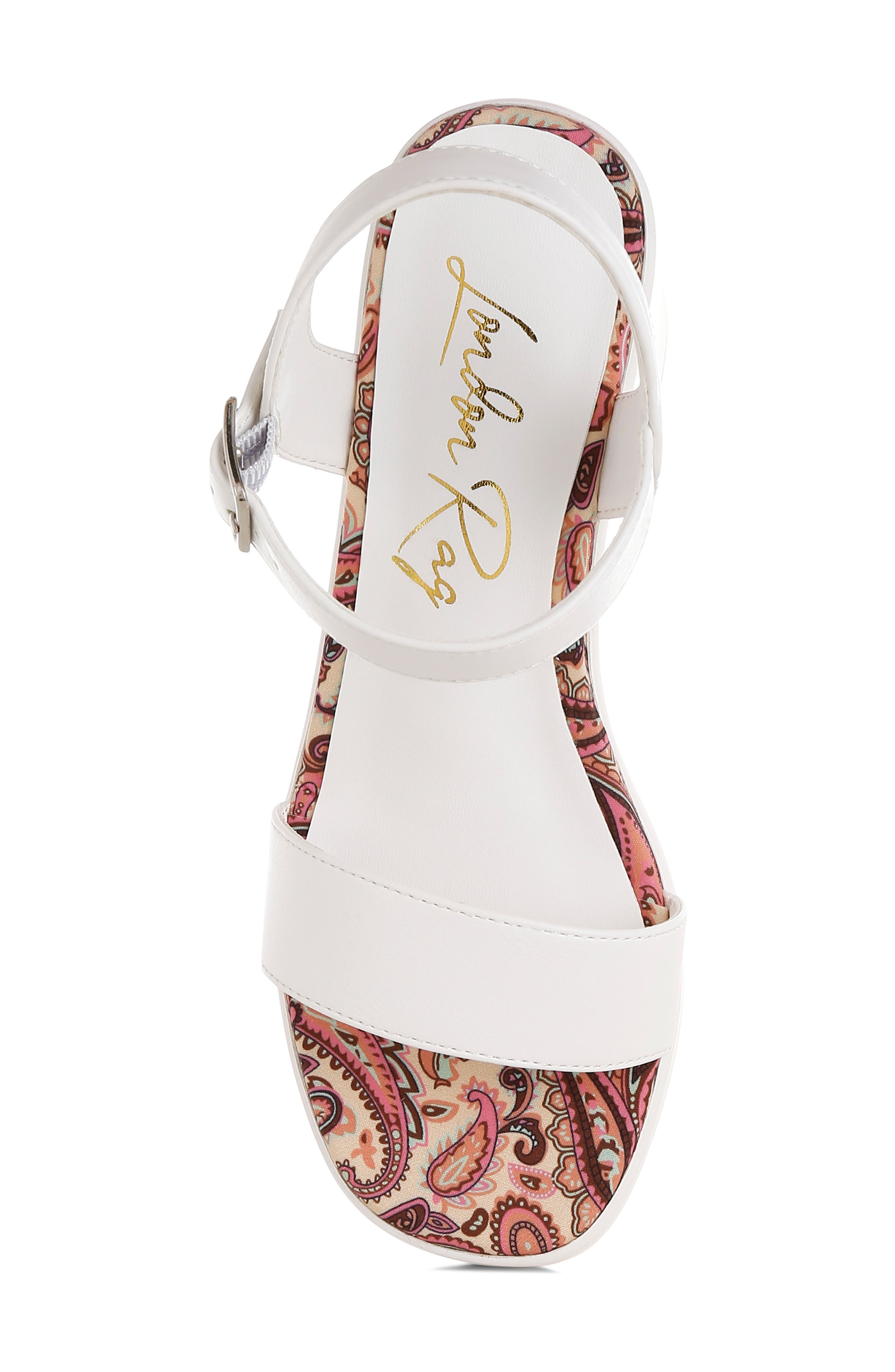 Kolata Platform Sandal, Alternate, color, WHITE