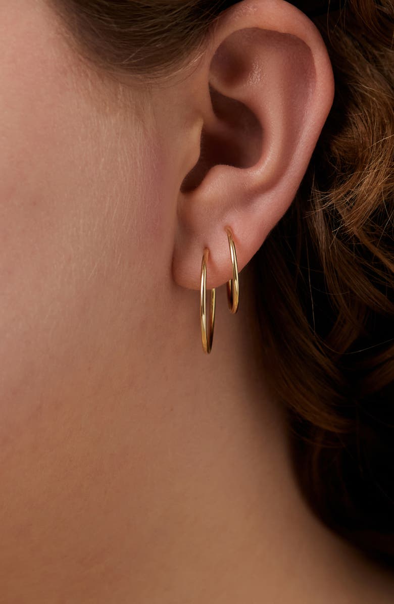 Ana Luisa Small Gold Hoop Earrings - Gold Slim Hoops Set, Alternate, color,