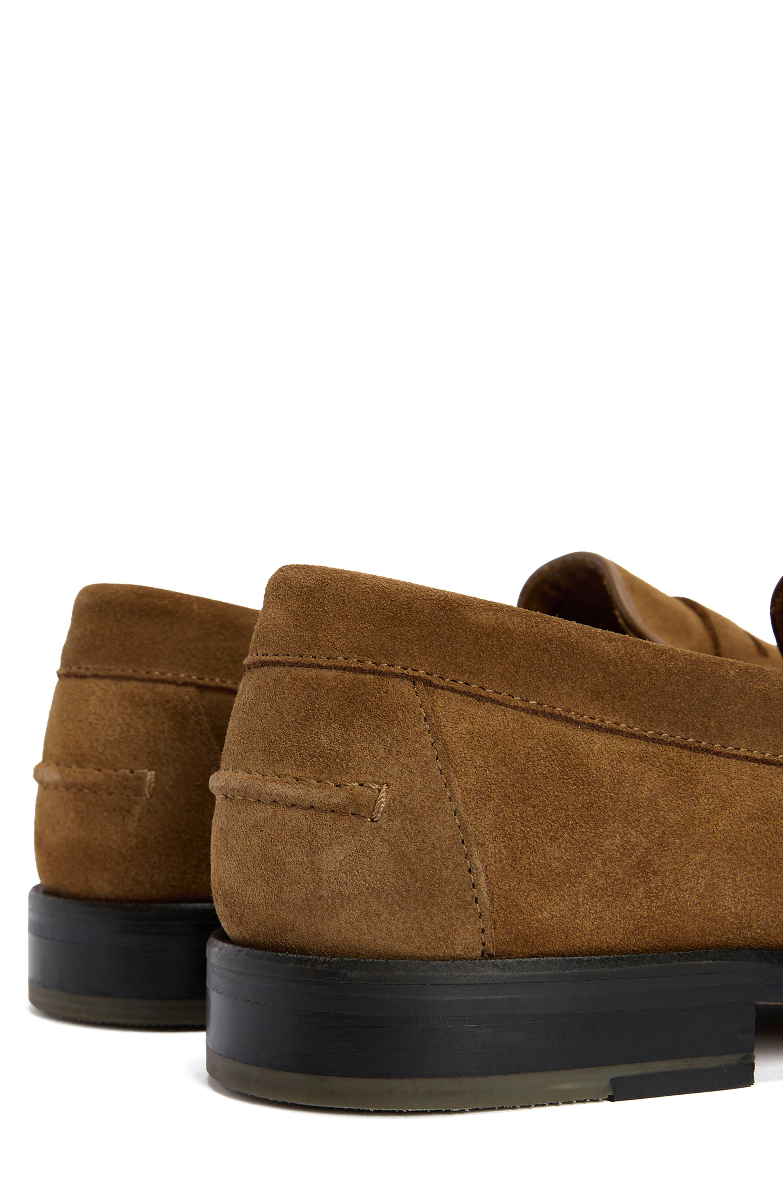 Linford Penny Loafer, Alternate, color, BROWN SUEDE