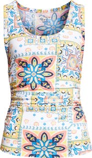 Ramy Brook Indie Tile Print Sleeveless Top