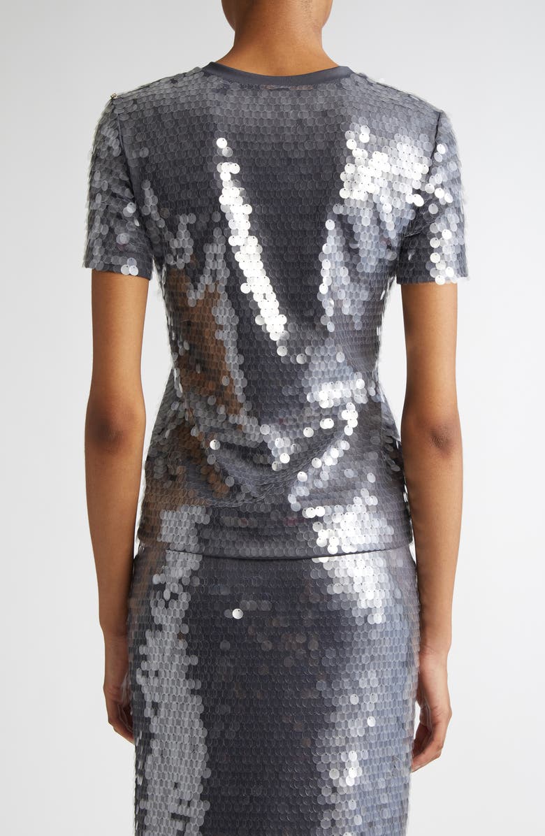 SPORTMAX Gradient Paillette Jersey Top, Alternate, color, Shaded Black