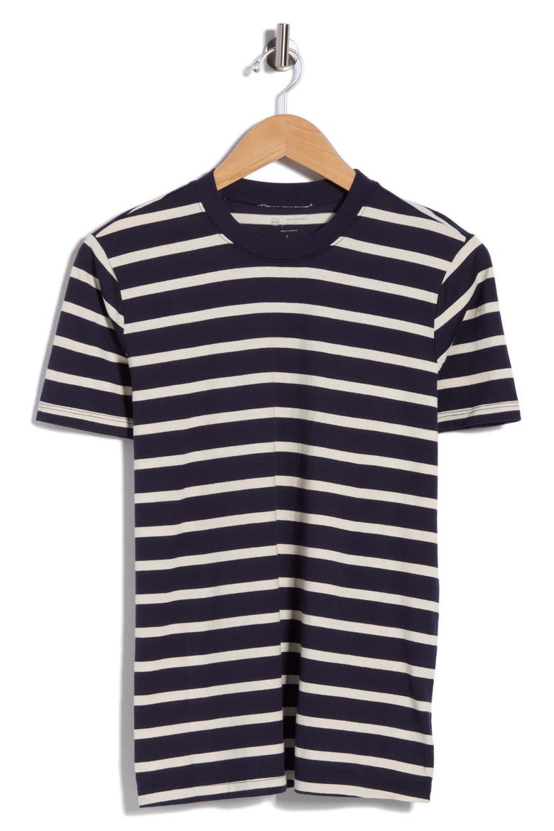Jagger Crewneck T-Shirt, Alternate, color, DEEP AEGEAN/ IVORY DUST