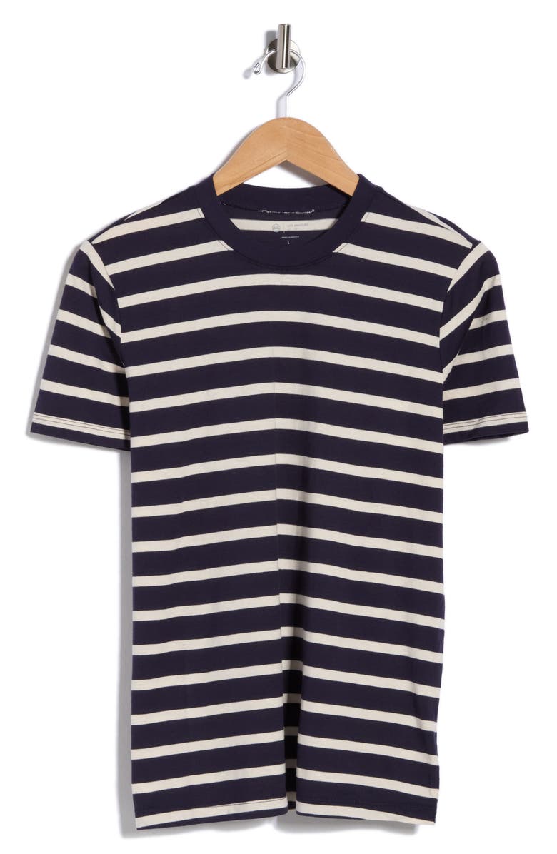 AG Jagger Crewneck T-Shirt, Alternate, color, Deep Aegean/ Ivory Dust