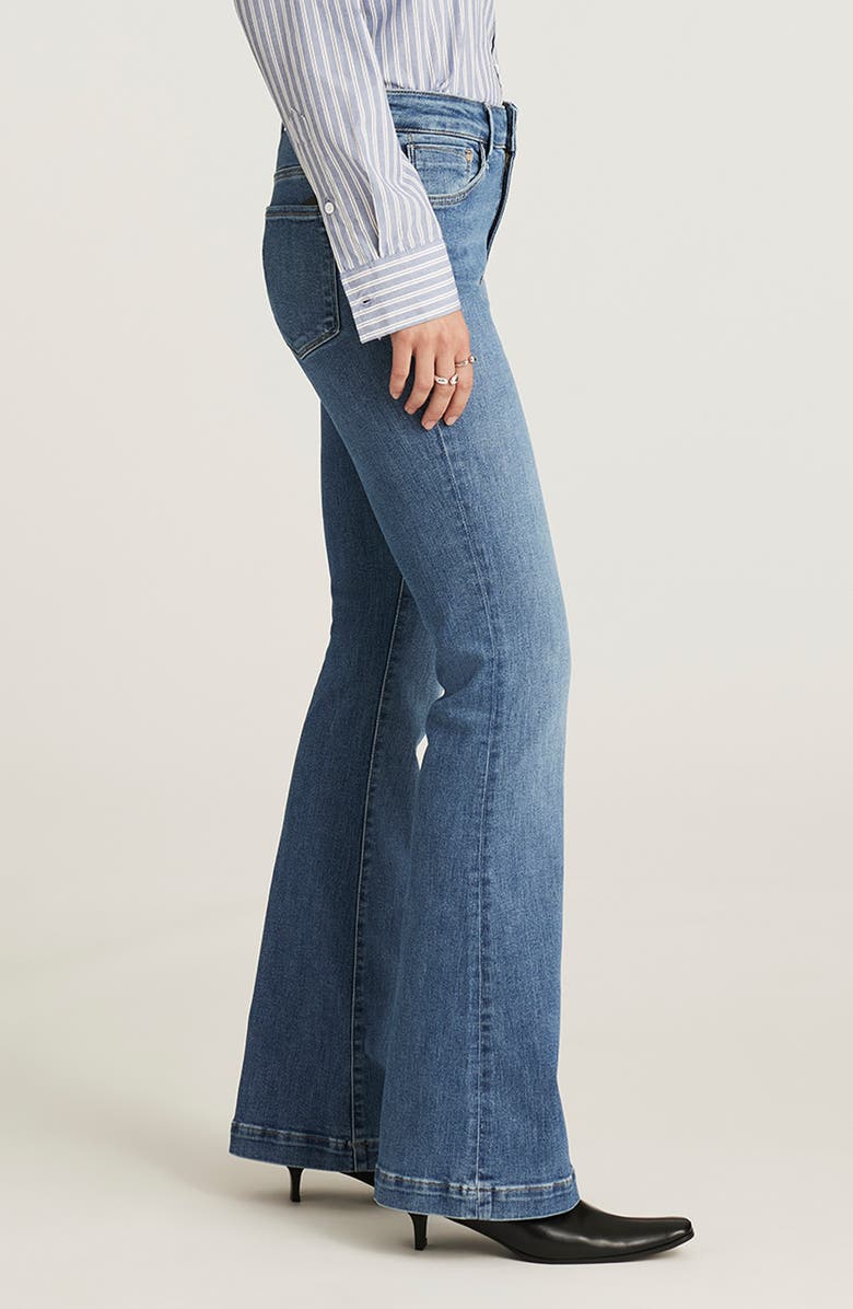 Mavi Jeans Sydney Mid Rise Flare Jeans, Alternate, color, Mid Vintage Gold Pre