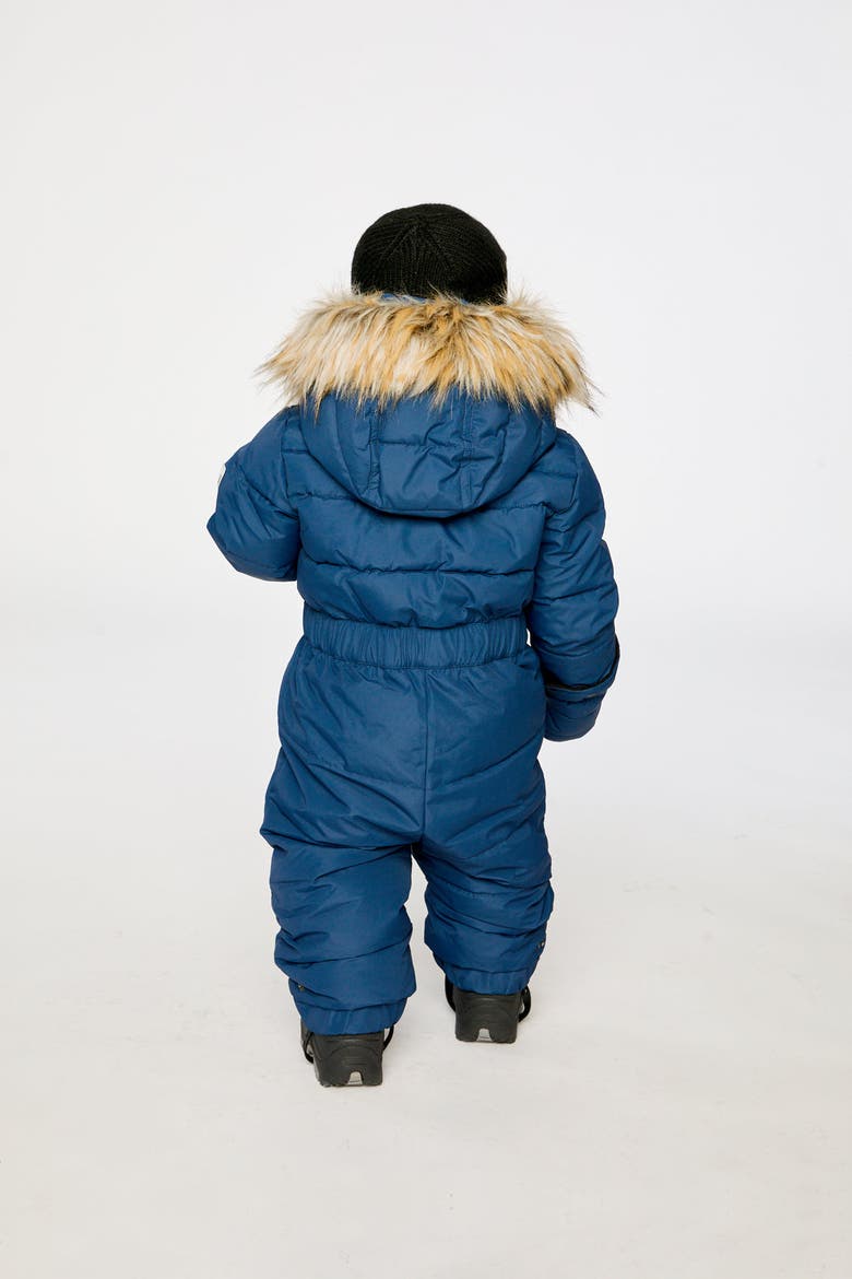 Quilted Fleece-Lined One Piece Snowsuit, Alternate, color, Dark Blue