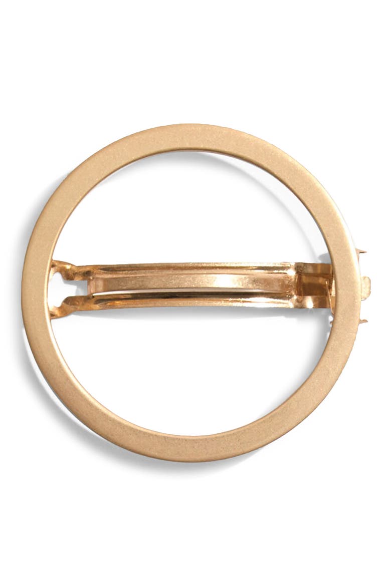 Chunky Circle Hair Clip, Main, color, VINTAGE GOLD