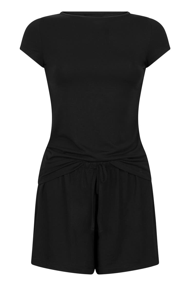 Pyjama Set Jersey, Alternate, color, Black