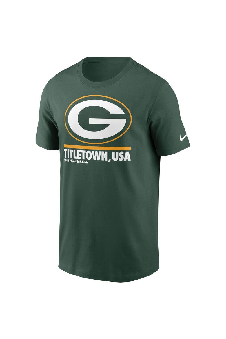 Men's Nike Green Green Bay Packers Hometown Collection Title Town T-Shirt, Alternate, color, Green