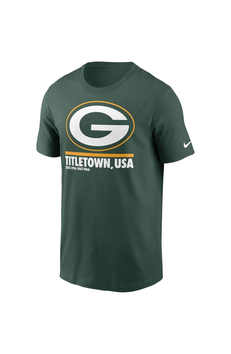 Nike Men's Nike Green Green Bay Packers Hometown Collection Title Town T-Shirt, Alternate, color, Green