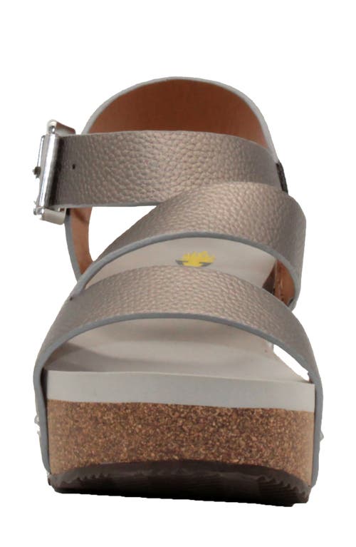 Volatile Biloxi Platform Wedge Sandal In Pewter