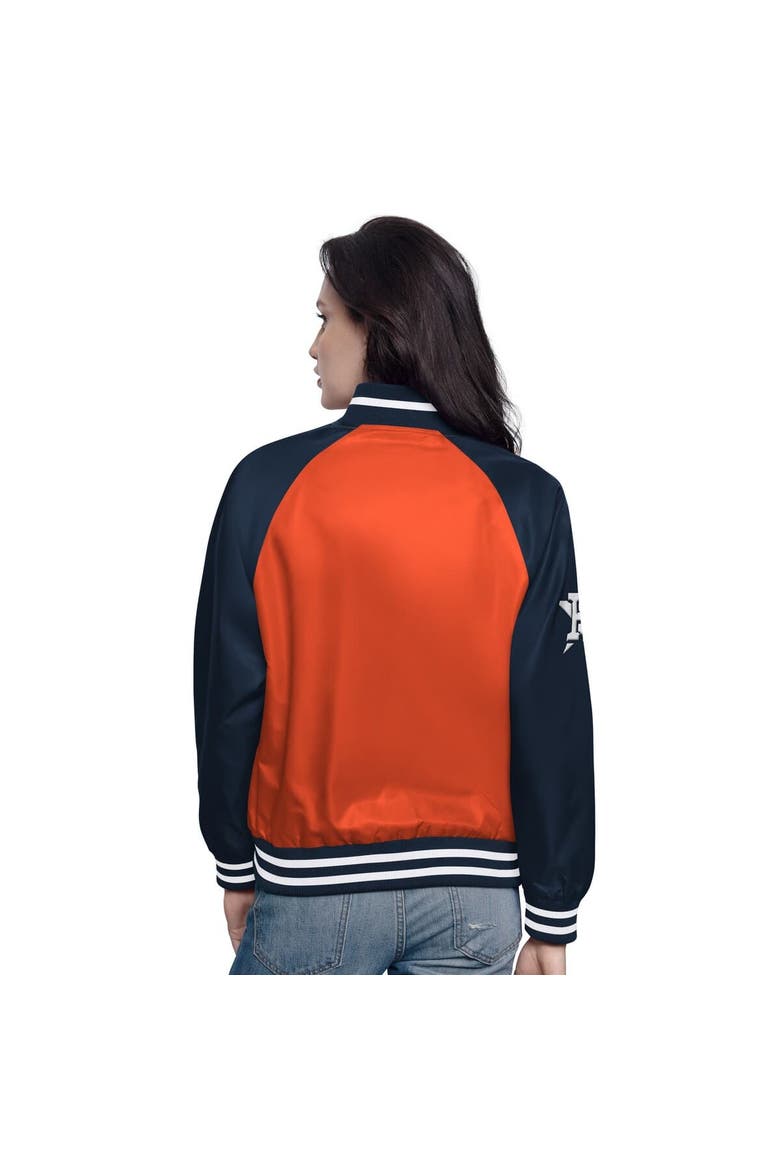 Women's Starter Orange/Navy Houston Astros Home Run Full-Snap Varsity Jacket, Alternate, color, Orange