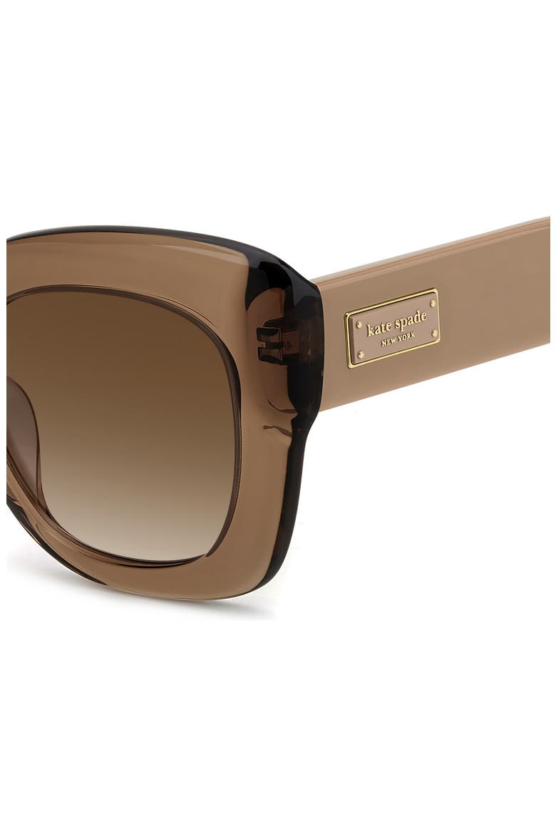 kalie 52mm gradient square sunglasses, Alternate, color, BEIGE CRYSTAL/ BROWN SF