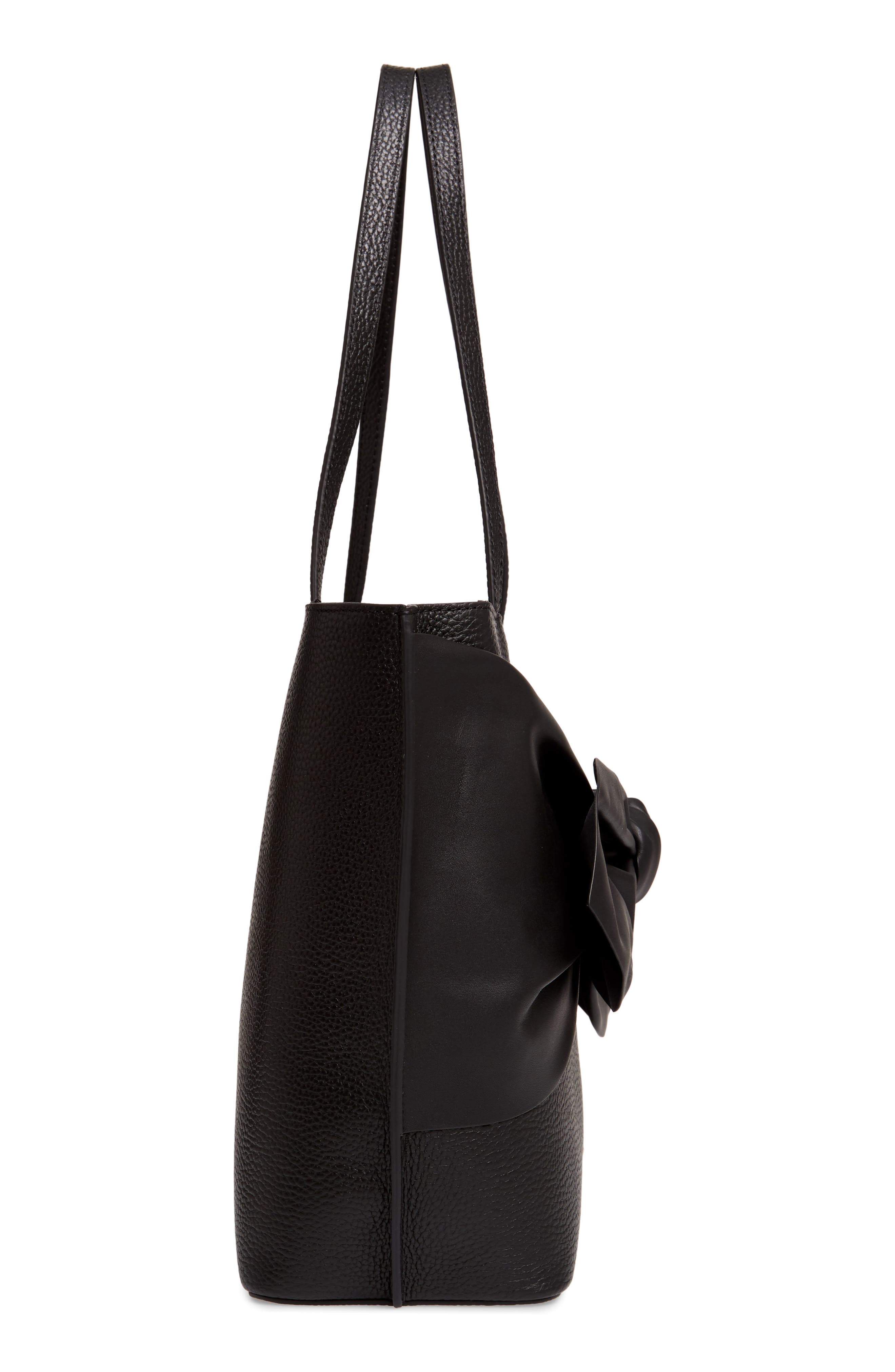 Ted Baker London Diiana Soft Knot Detail Leather Shopper, Alternate, color, 