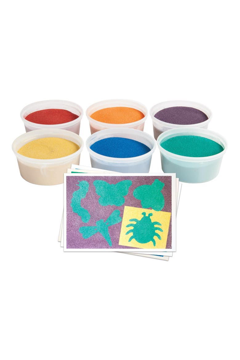 Sand Art Bugs Kit with Colored Sand & 30 Sticker Sheets, Main, color, Multicolor