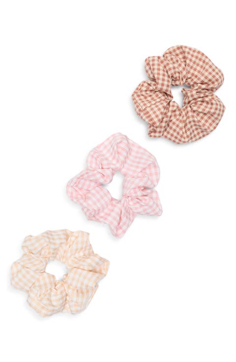 3-Pack Gingham Scrunchies