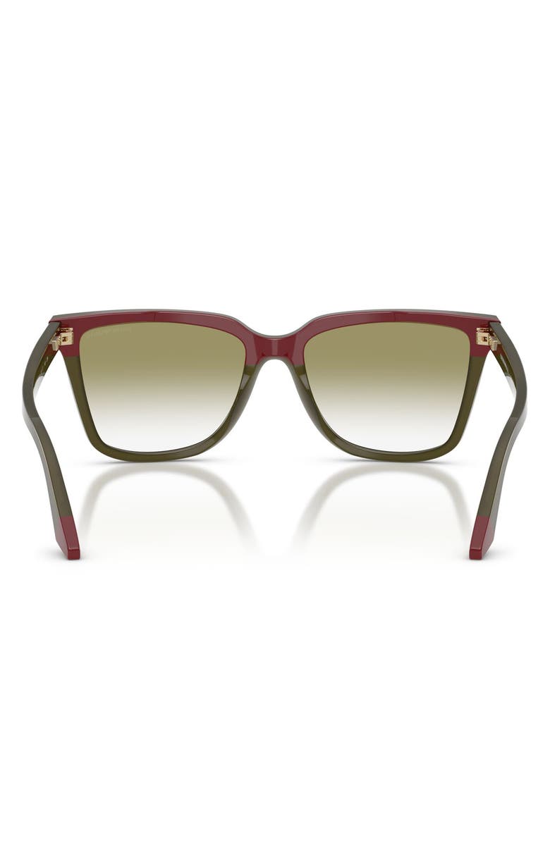 Emporio Armani 55mm Irregular Sunglasses, Alternate, color, Shiny Opal Green/ Bordeaux