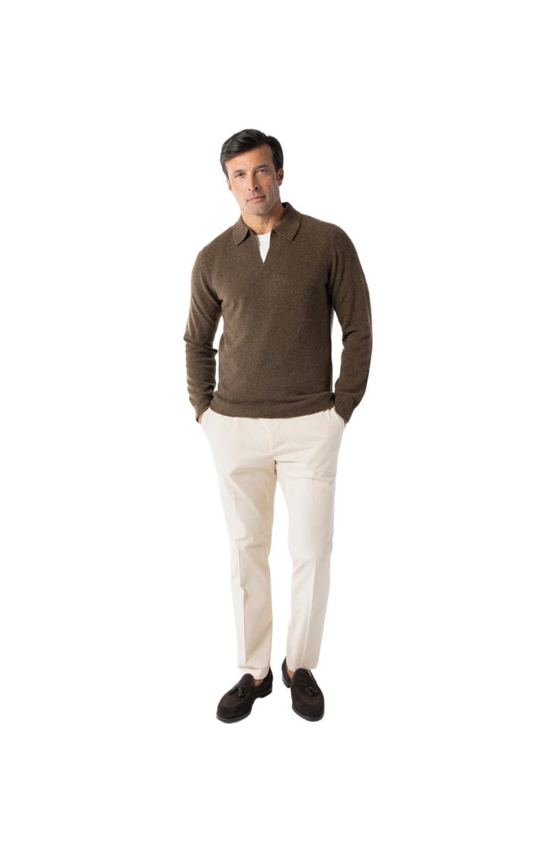 Robert Talbott Parsons Johnny Collar Sweater, Main, color, Loden