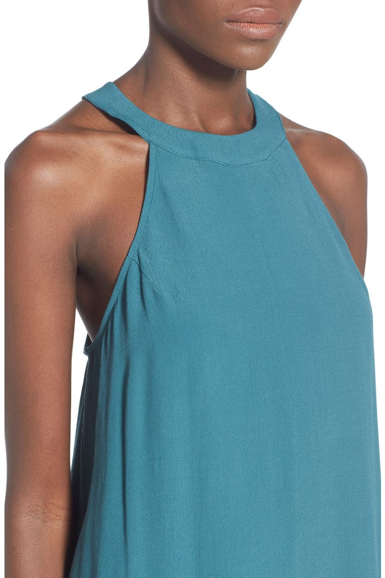 ASTR Crochet Inset Shift Dress, Alternate, color, TEAL/ BASALM