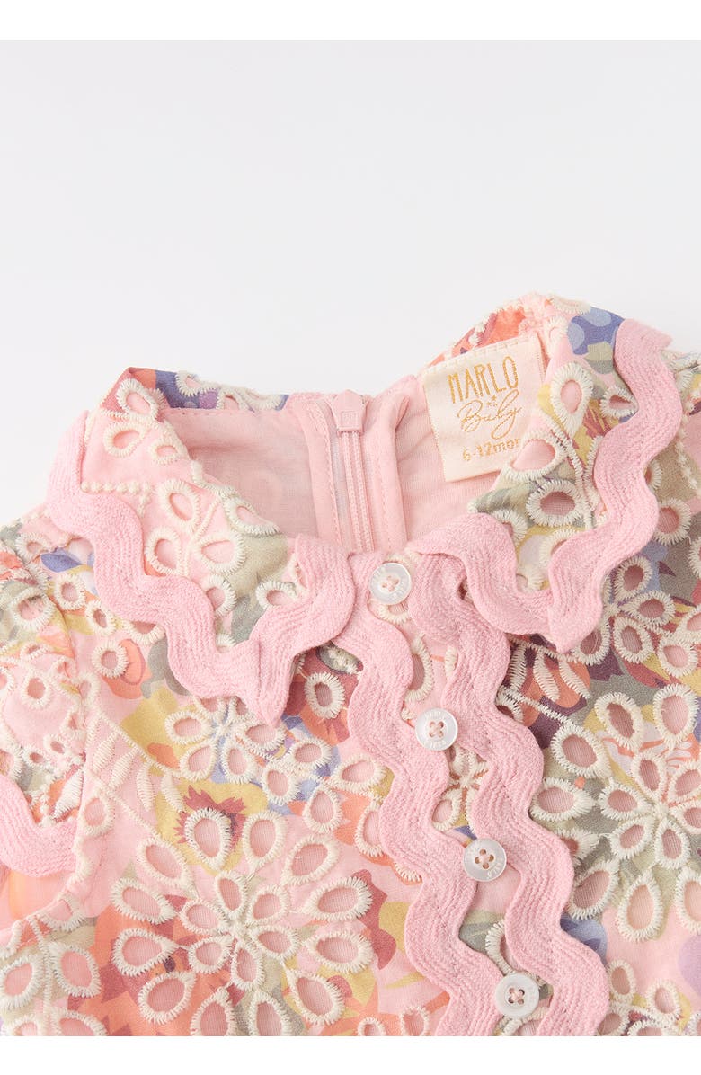 Marlo Kids Alanna Embroidered Romper, Alternate, color, Floral