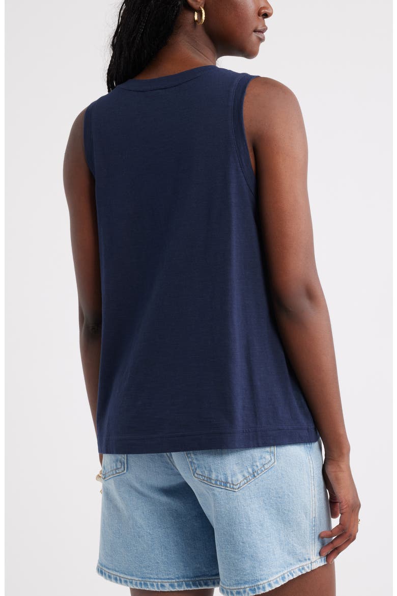 Cotton Blend Slub Swing Tank, Alternate, color, NAVY STILL