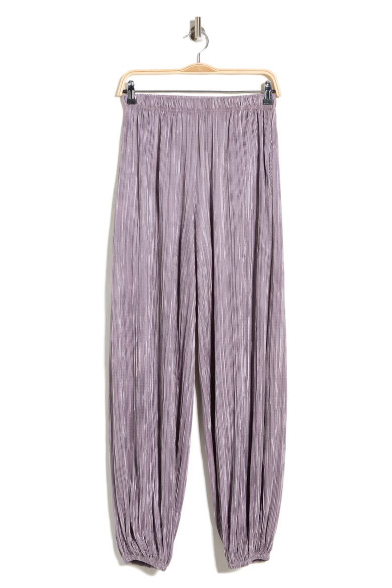 Plissé Joggers, Alternate, color, DARK MAUVE