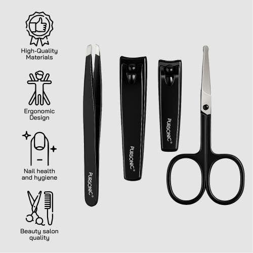 Pursonic The Ultimate Professional Nail Care Duo 4-piece Precision Trimming Set And Professional Man In Multi
