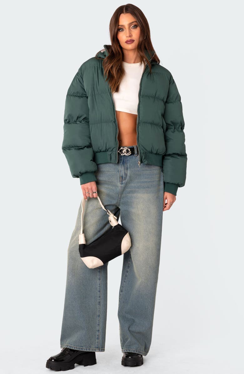 EDIKTED Frosty Hooded Puffer Jacket, Alternate, color,