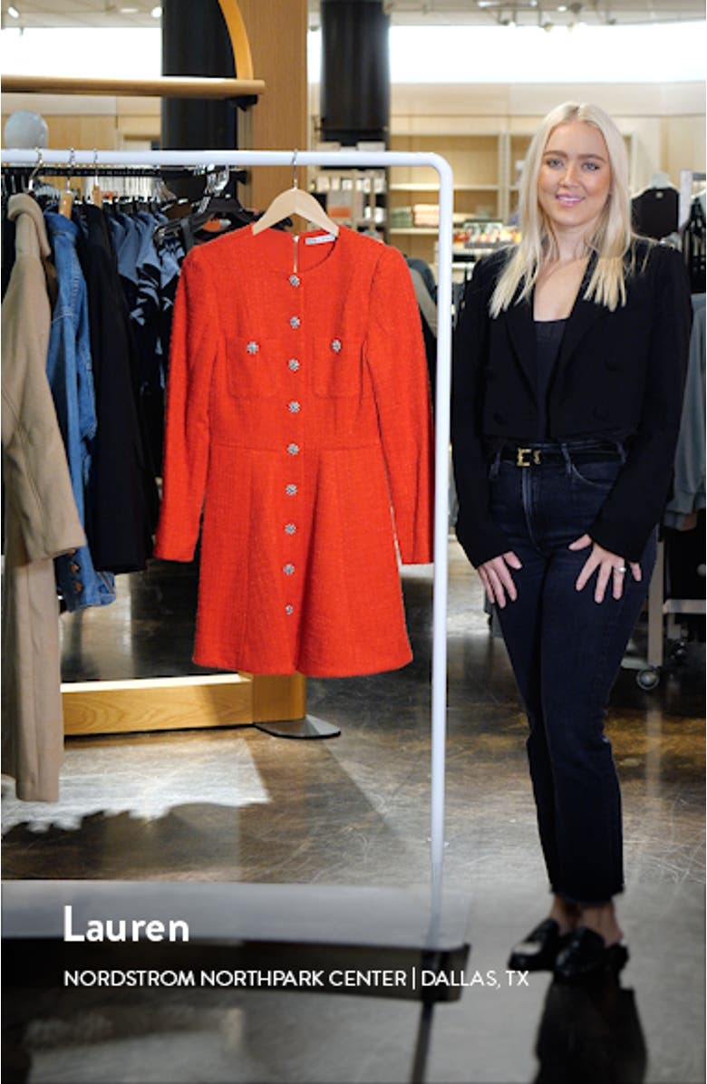 Shiloh Long Sleeve Tweed Minidress
